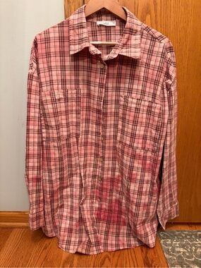 Oversized plaid shirt
